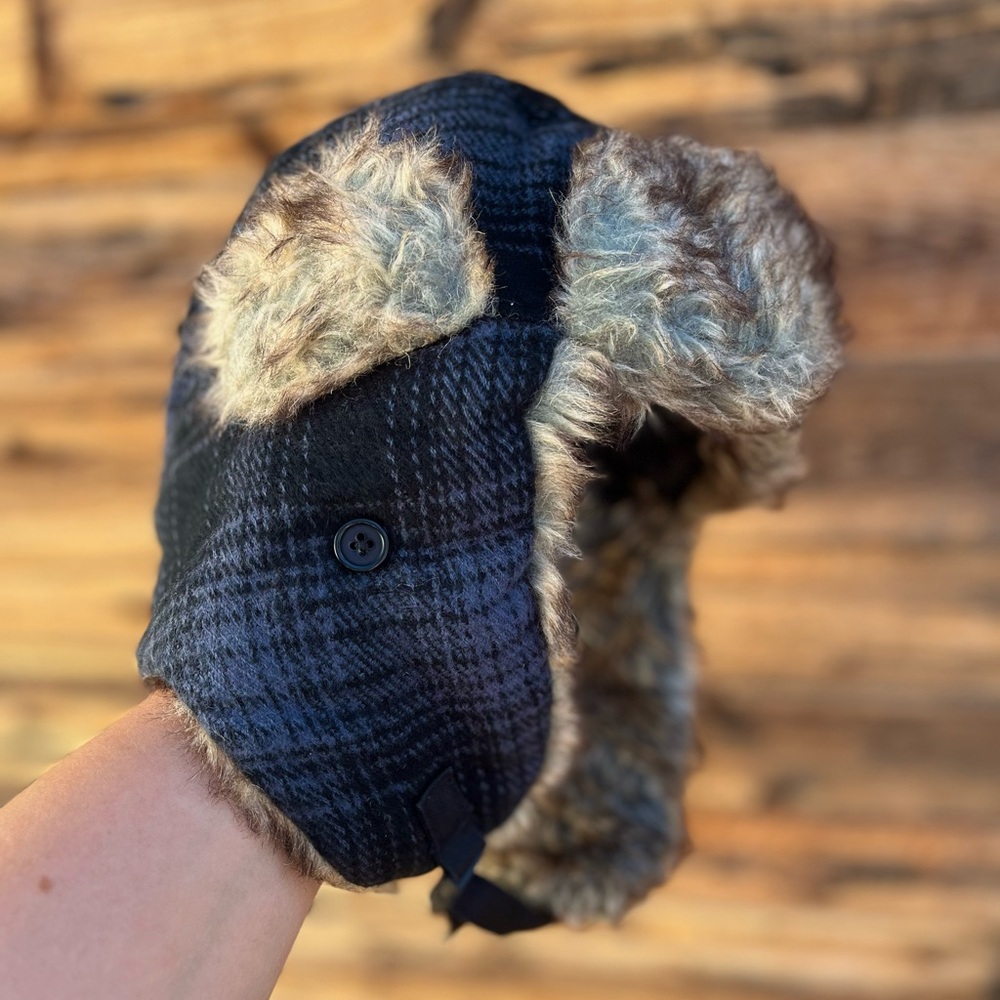 UNBRANDED | Plaid Faux Fur Trapper Hat
